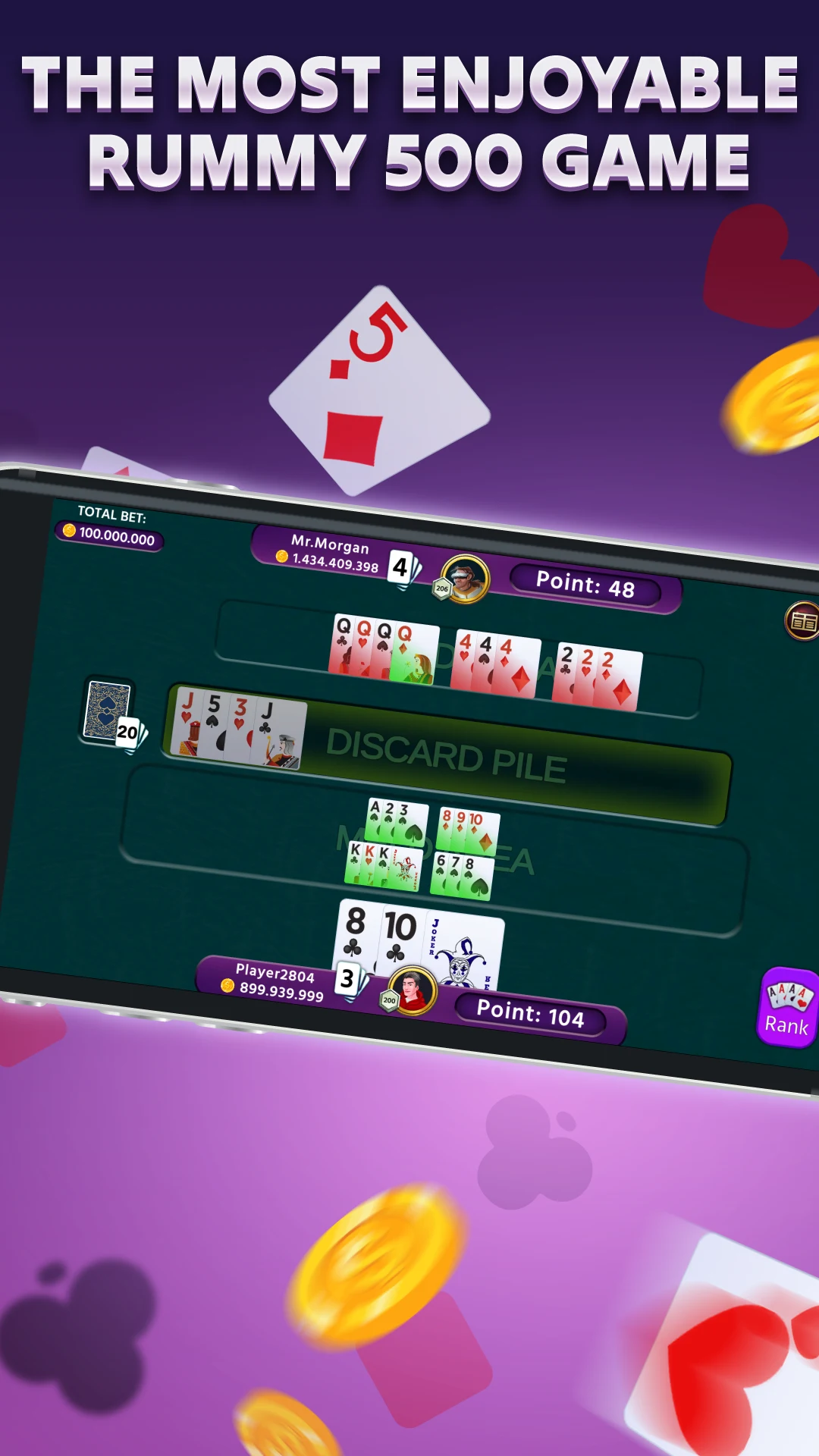 Rummy 500 - Offline Card Games screenshot
